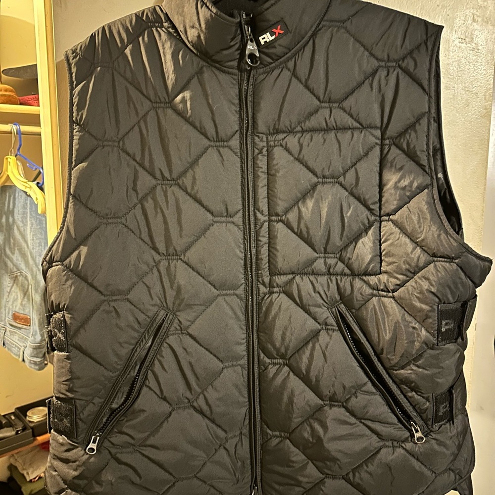 Polo Ralph Lauren RLX Technical Ski Wear Black Quilted Vest